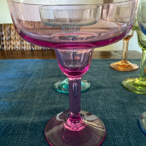 Williams Sonoma Duraclear Margarita Glasses Multicolor 16 fl oz Set of 6 - Picture 4 of 11